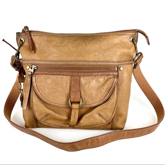Fossil Handbags - Fossil Leather Bag Shoulder Caramel Camel Color